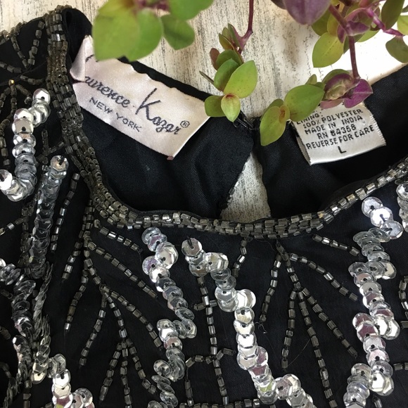 Vintage Laurence Kazar Beaded Leaf Blouse - Picture 3 of 8